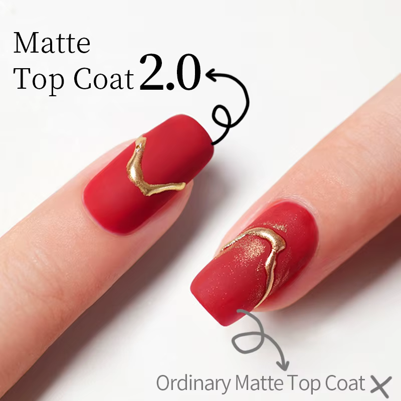 AWStorG 15ml mat couche de finition 2.0 poudre antiadhésive vernis à ongles