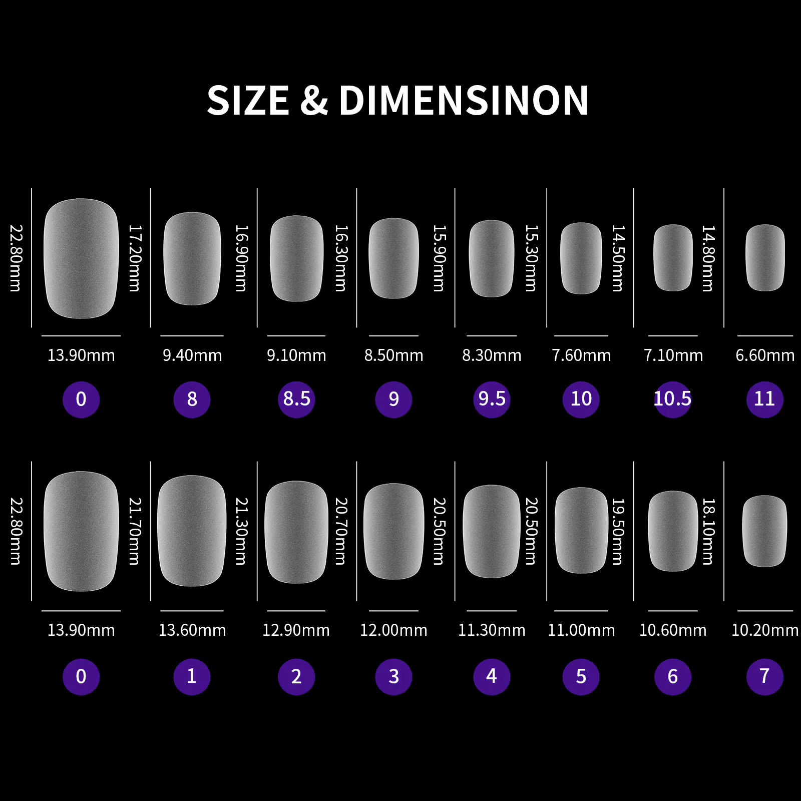 420 pièces/boîte Version givrée faux ongles presse
