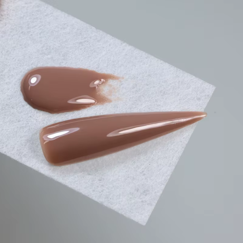 MSHARE 50g Gel Constructeur Liquide Lait Cacao Sans TPO Auto-Nivelant pour Extension et Construction d'Ongles