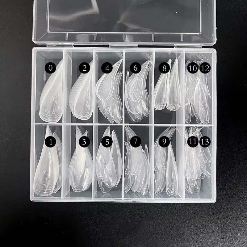 120 pièces ongles incurvés double formes pour Extension d'ongles courbe 3D Sculptural acrylique