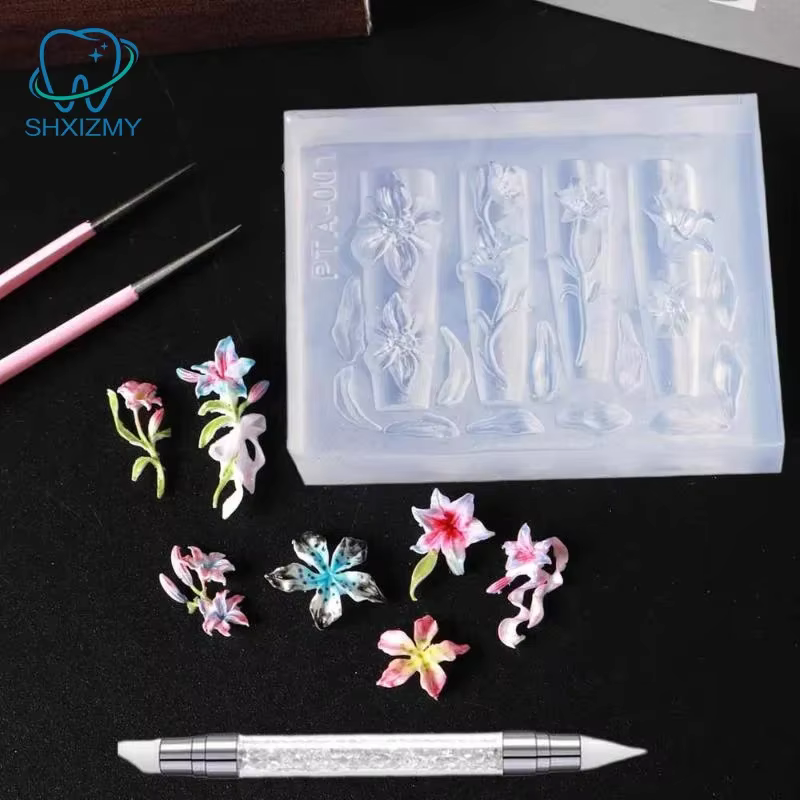 Moule à fleurs d'hibiscus 3D pour Nail Art