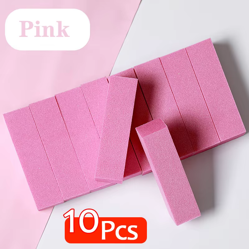 Rose Polissage Ponçage Fichiers Bloc Pédicure Manucure Soins Éponge Nail Art Tampon Grindig