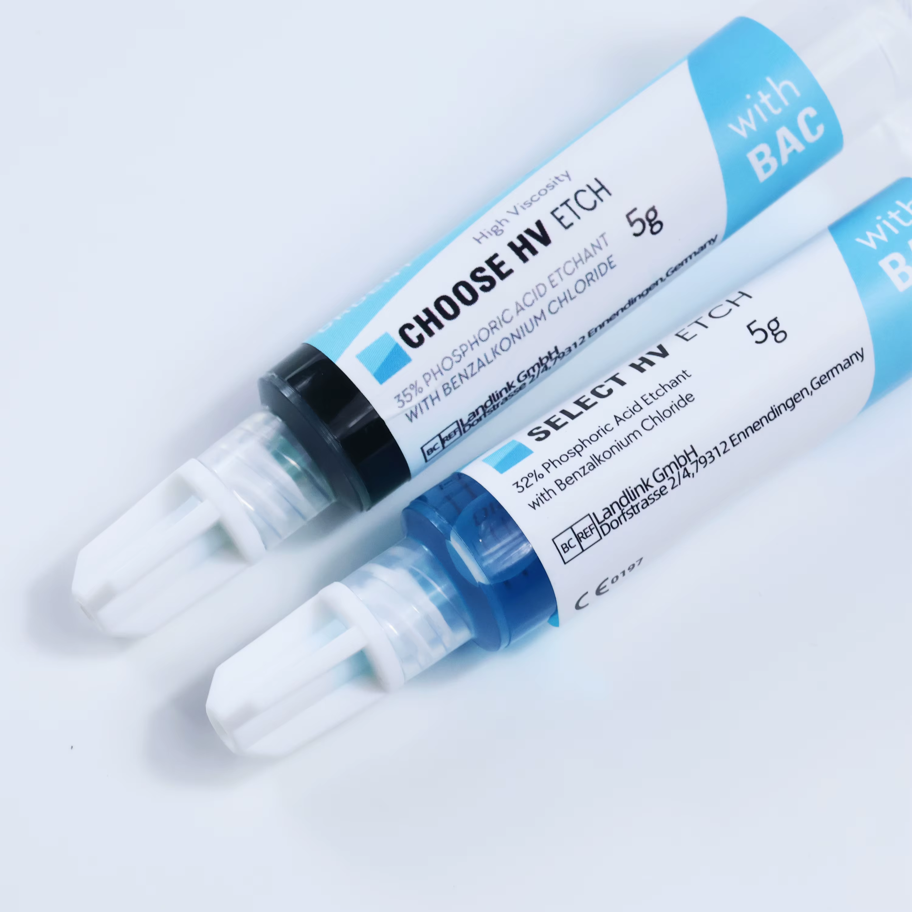 Gel de gravure dentaire HV 35%/32%/37% à l'acide phosphorique, qualité clinique identique à BISCO, avec BAC antimicrobien pour une adhérence forte
