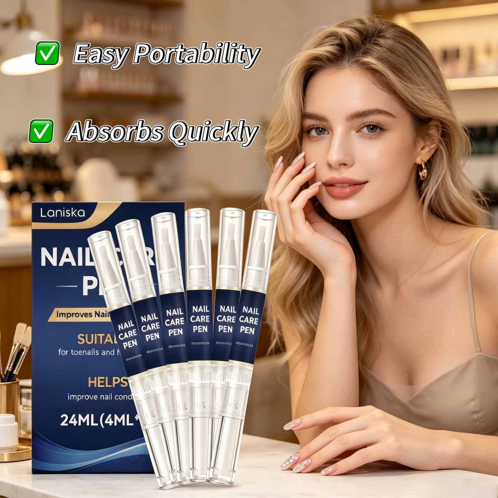 Stylo Réparateur pour Ongles : Réduit les Fissures