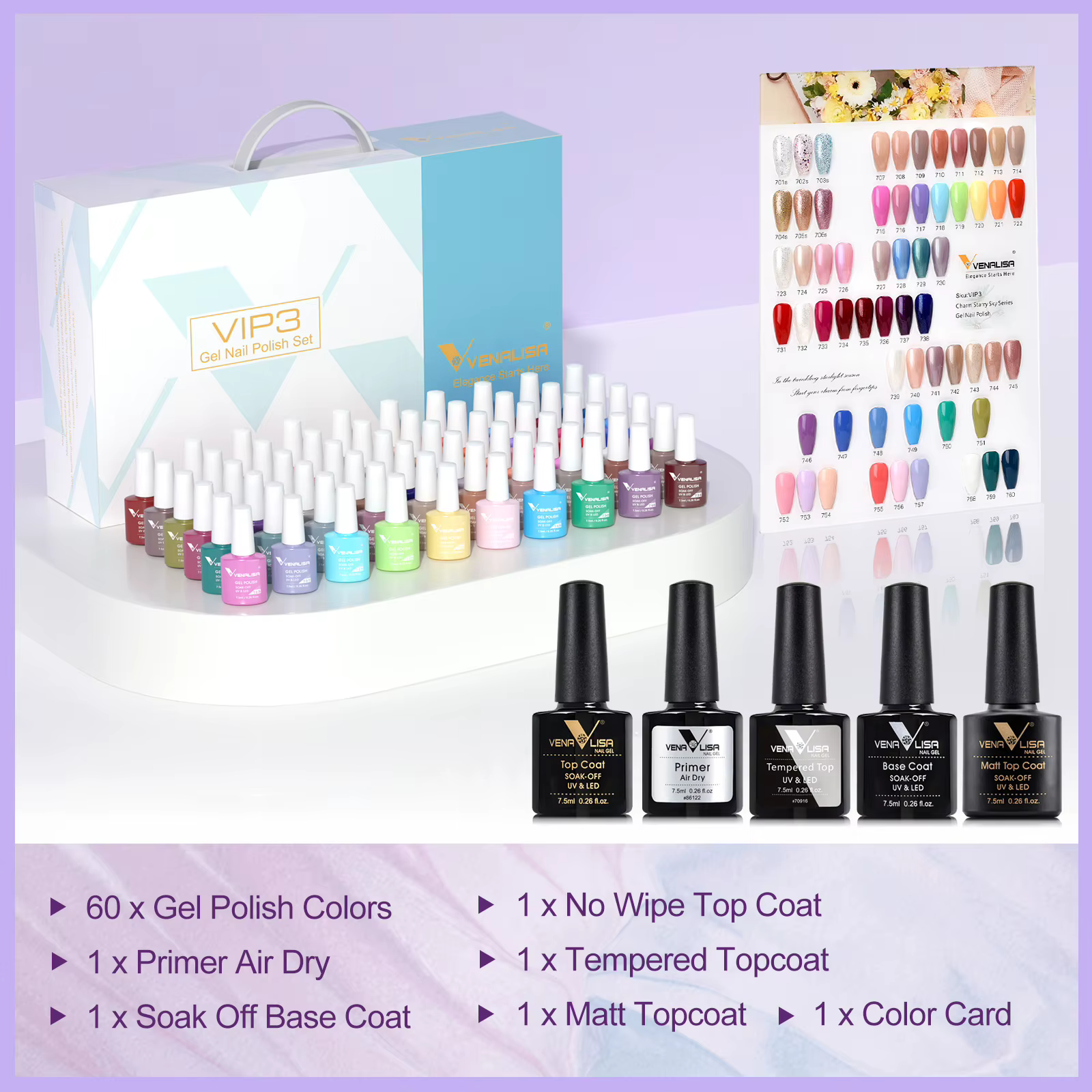 VENALCrawVIP5-Kit de Verhéritage à Ongles Gel Professionnel