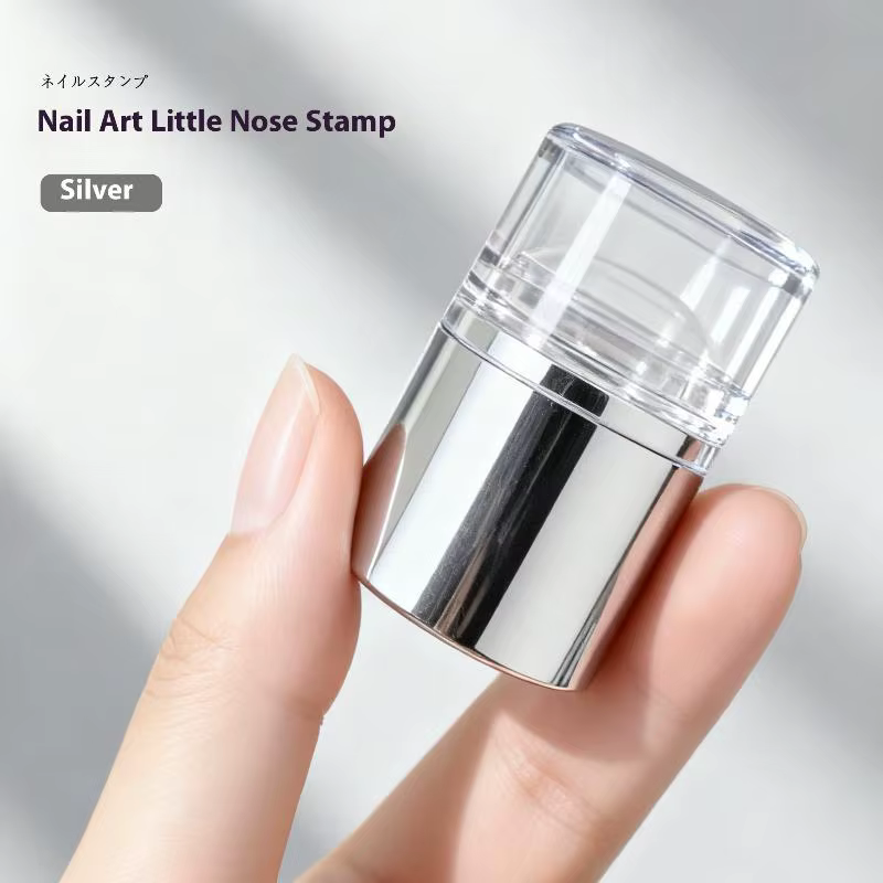 Mini sceau à ongles Transparent avec grattoir
