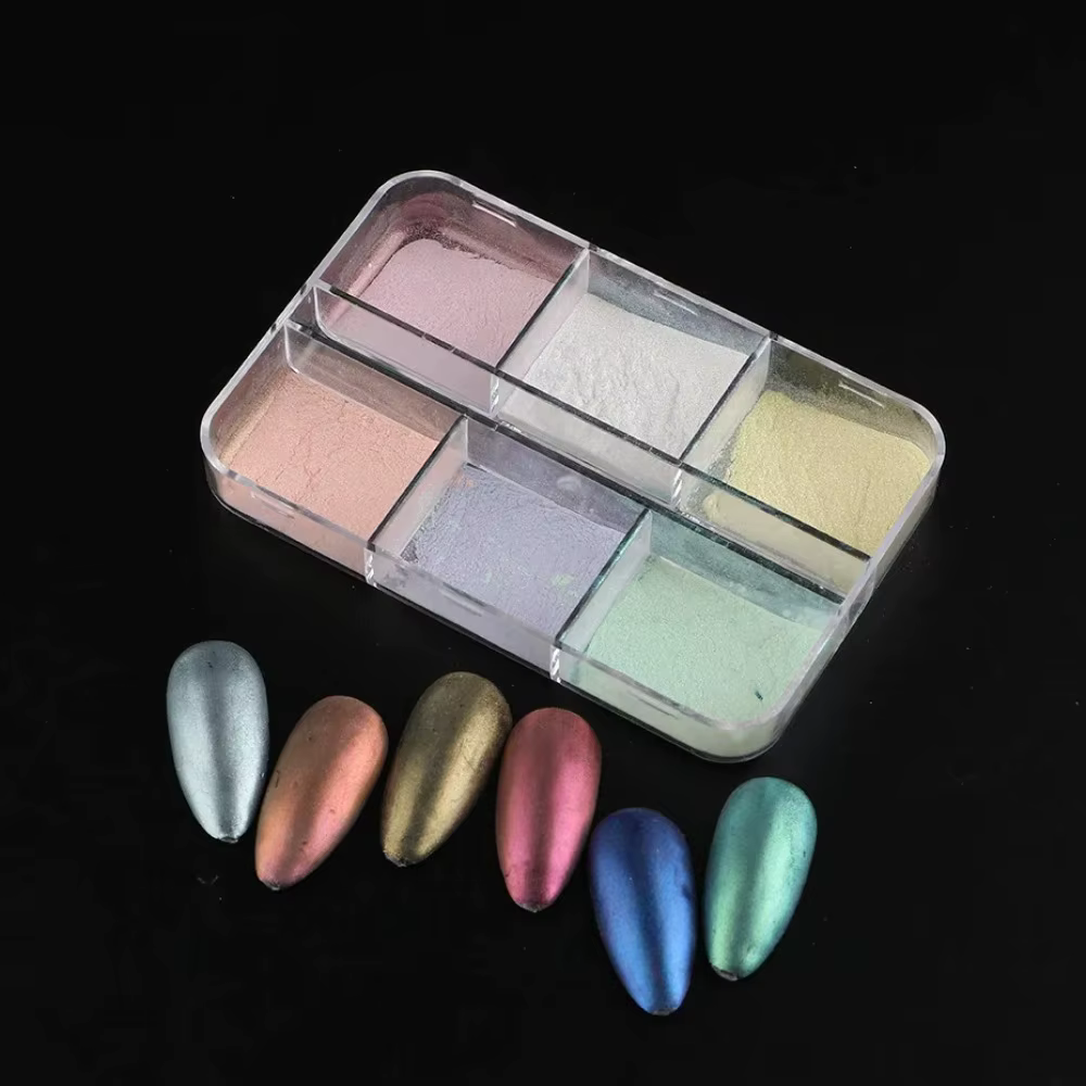 Poudre à ongles effet miroir clair de lune