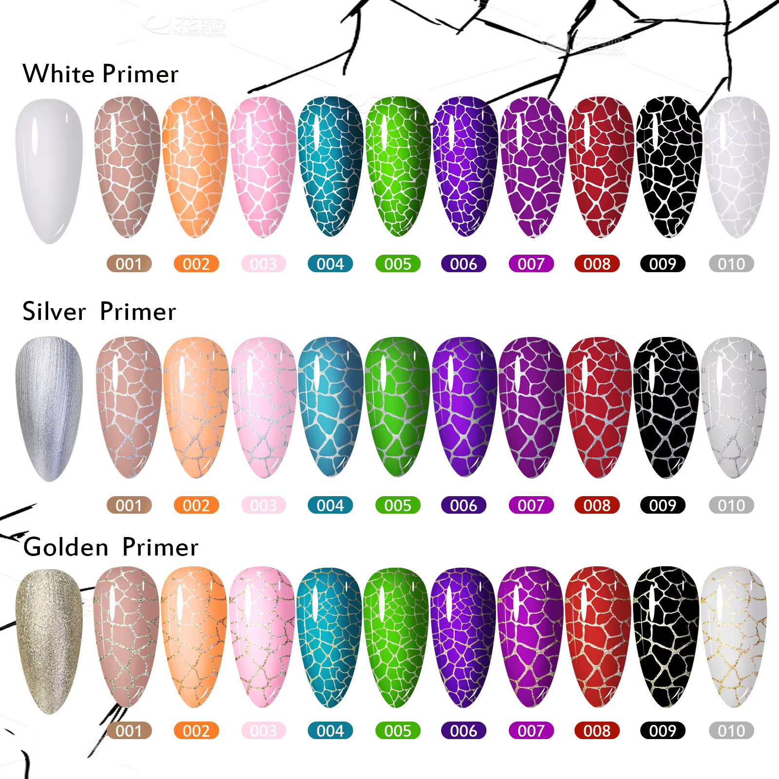 Verhéritage à Ongles Hybride en Gel Craquelé