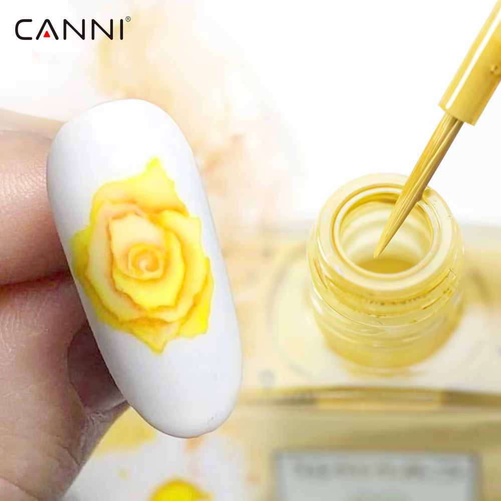 CANNI 9ml Encre à ongles effet marbre doré rose