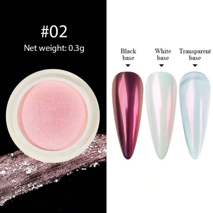 Poudre à ongles miroir magique