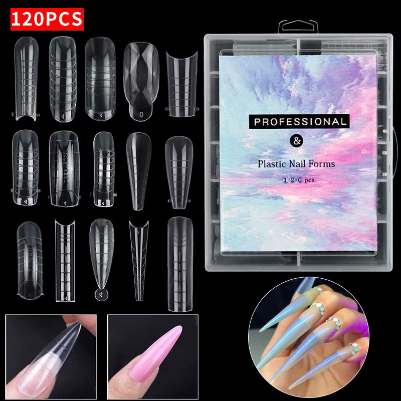 Misscheering 120 pièces/boîte faux ongles transparents acrylique français