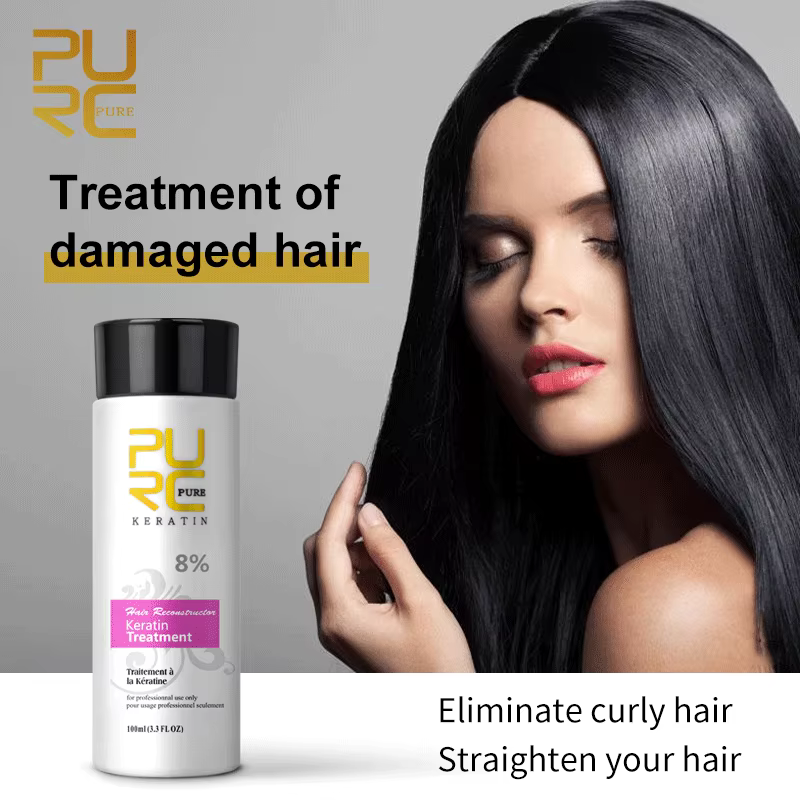 PURC – shampoing purifiant à la kératine, traitement des cheveux, nettoyage en profondeur, lissage, soins capillaires, beauté et santé, 100ml