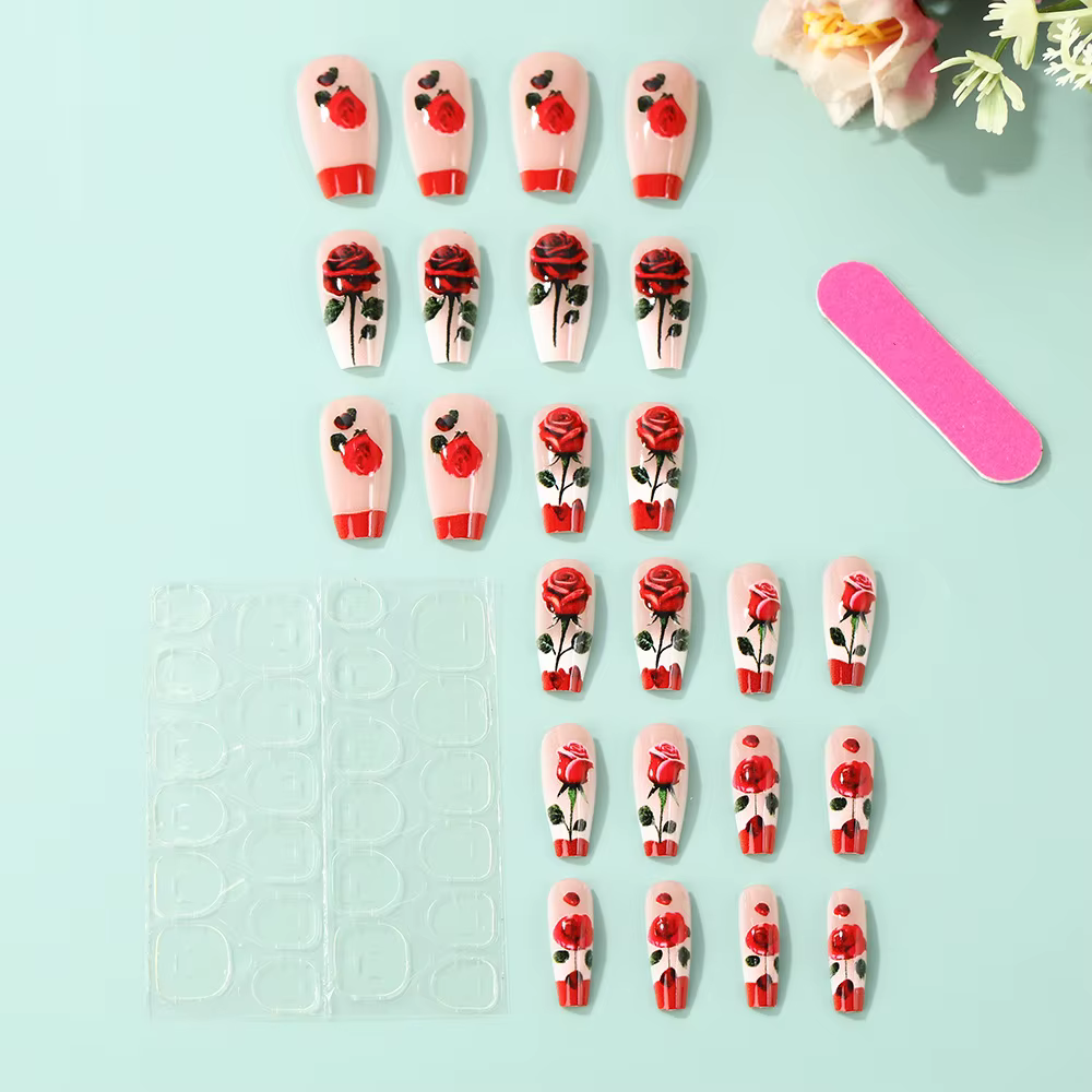 Faux ongles mi-longs pour femmes