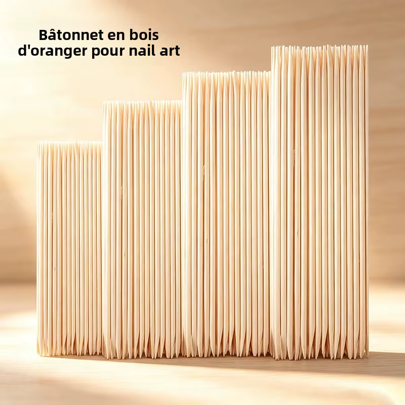 Bâtonnets en bois pour ongles