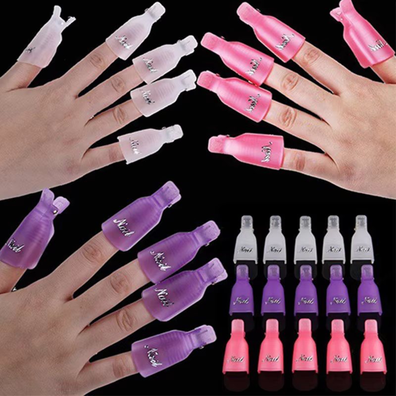 Clips de capuchon de tremper en plastique pour Nail Art