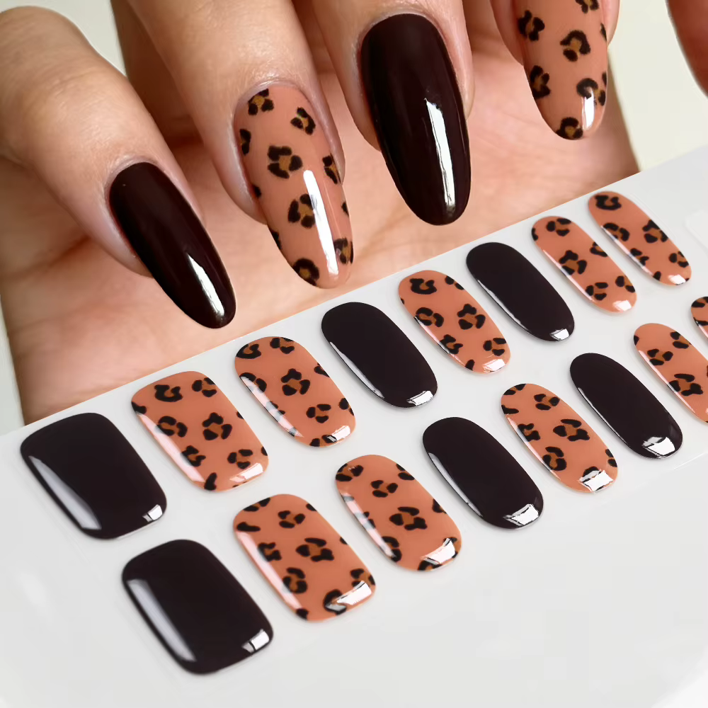 Autocollants semi-durcis en gel UV pour ongles