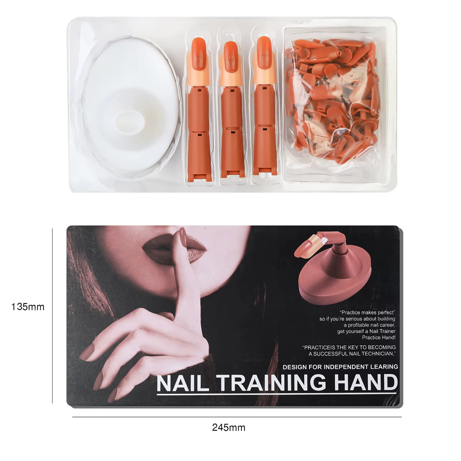 Doigts de pratique des ongles pour ongles en acrylique