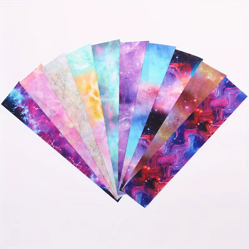 Autocollant 3D ciel nocturne galaxie 1.57x7.87 pouces pour Nail Art