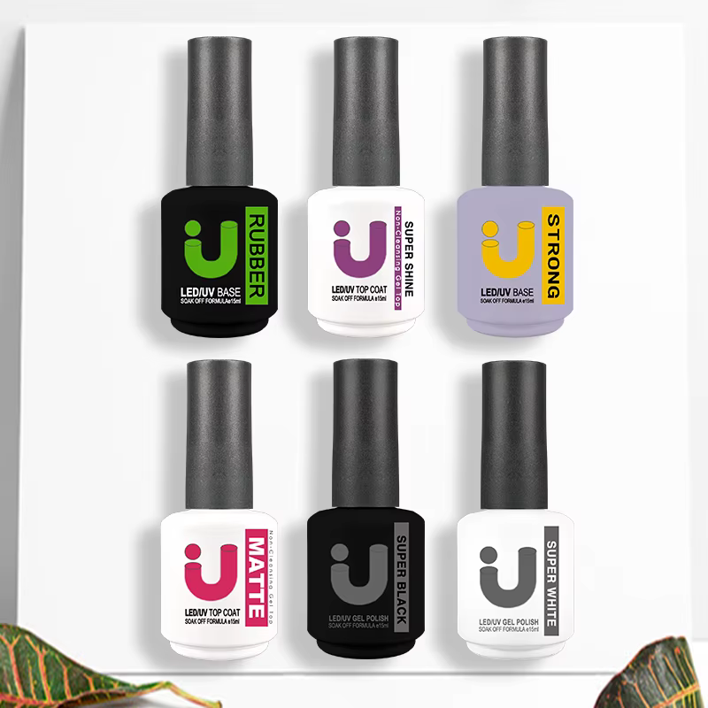 Base en caoutchouc et couche de finition vernis à ongles Gel uv 15ml