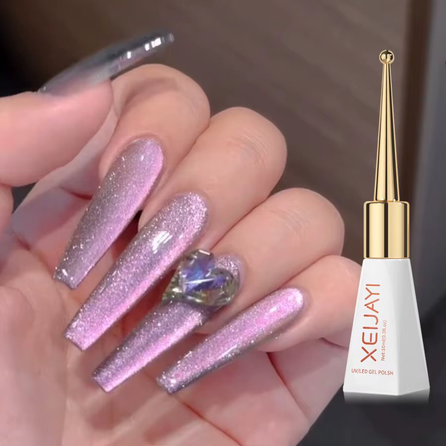 1pc 10ml soie nue cristal Cat Eye Gel polonais vernis à ongles magnétique