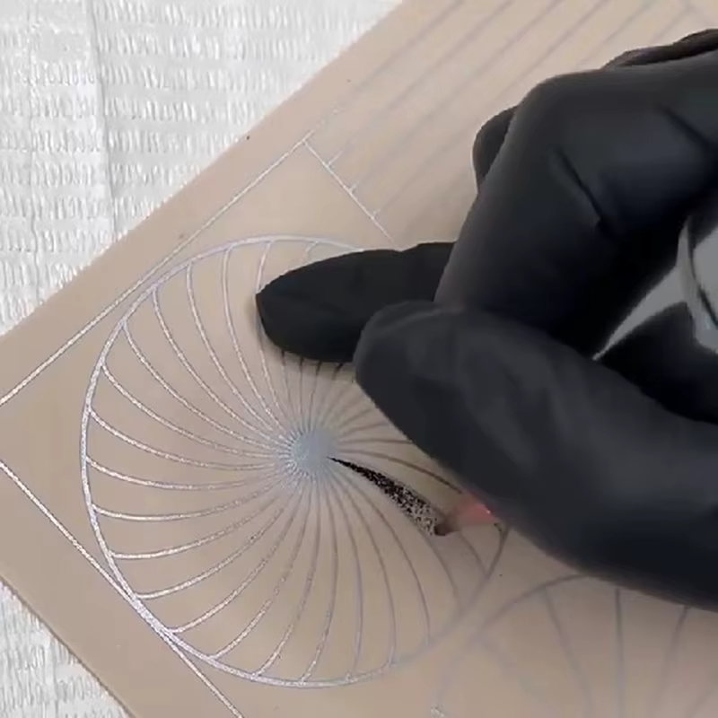 Tatouage des sourcils formation peau caoutchouc simulé peau débutant pratique maquillage Microblading fournitures permanentes