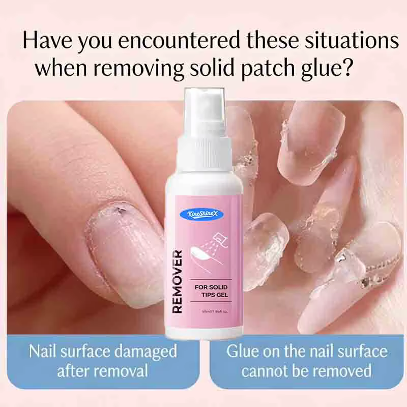 Spray Dissolvant de Colle à Ongles Solide
