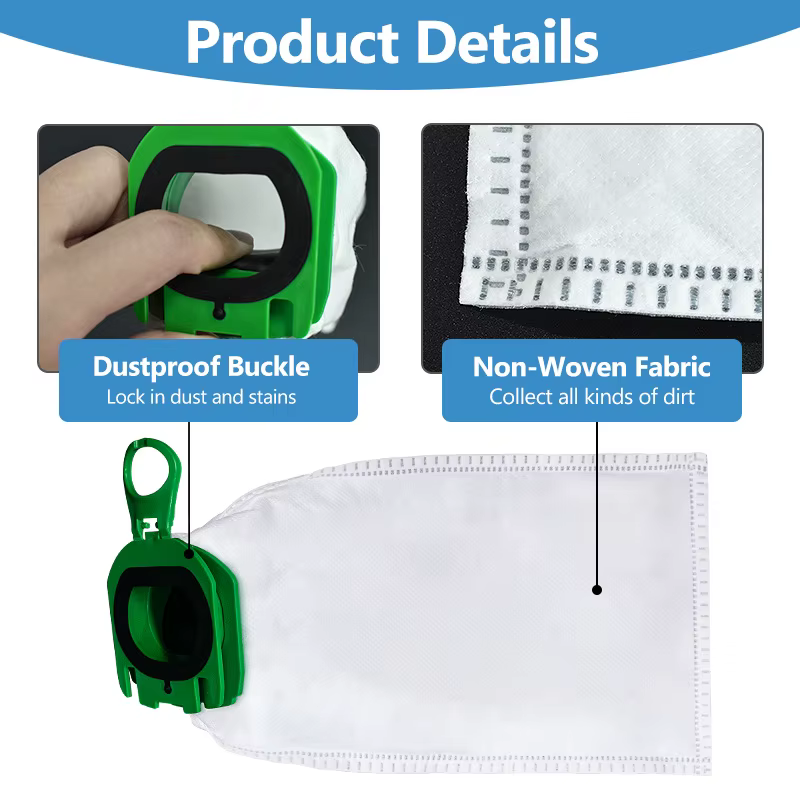 Sacs de rechange pour aspirateur sans fil Vorwerk Kobold VB100, sac à poussière de poulet, remboursable 100, FP100 yen, 100, paquet de 3