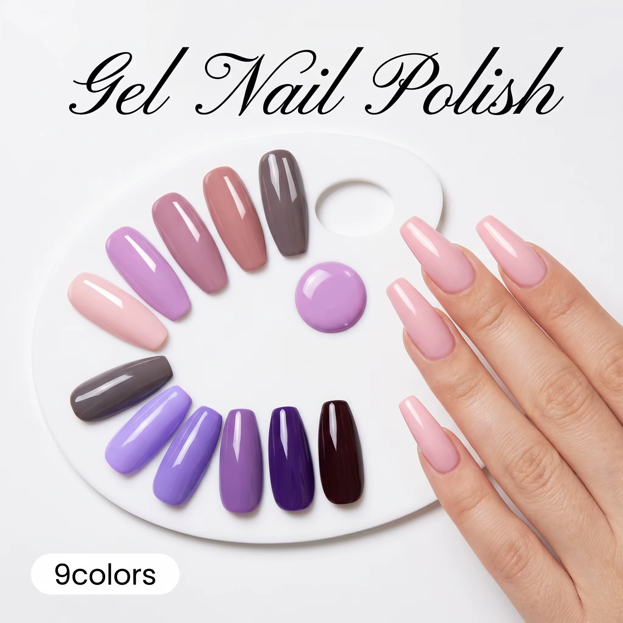 Ensemble de vernis à ongles en gel Hassleless de 9 pièces (15 ml chacun)