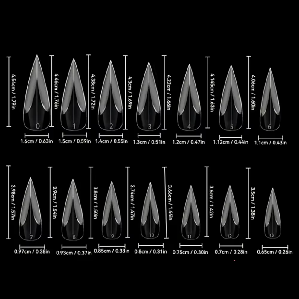 Ongles Stiletto incurvés
