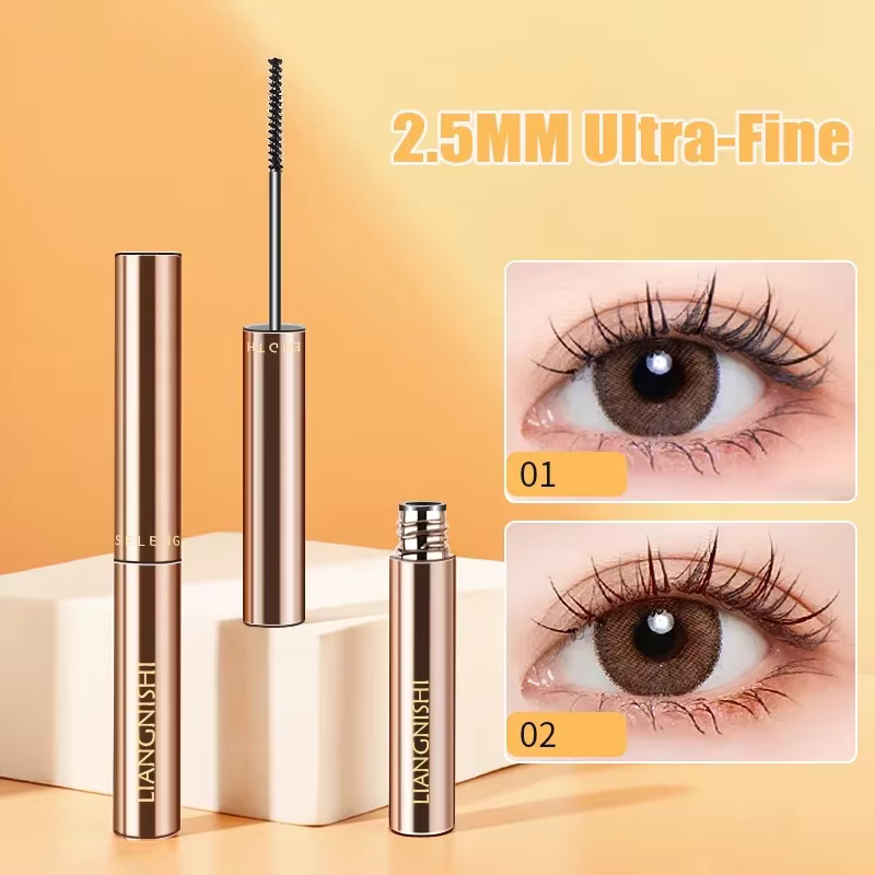 Mascara mat en Fiber de soie, brosse Ultra-fine, allonge les cils, imperméable, séchage rapide, marron, noir, bouclé, cosmétique