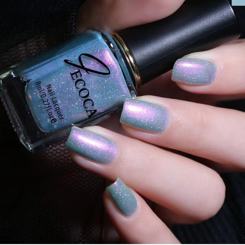Verhéritage à ongles arc-en-ciel à paillettes laser