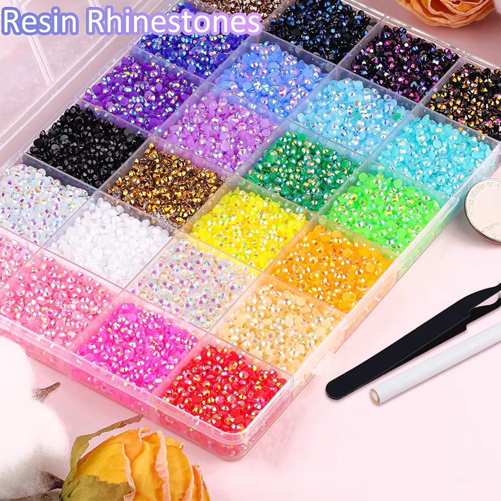 Environ 3500 pièces de strass pour Nail Art à dos plat