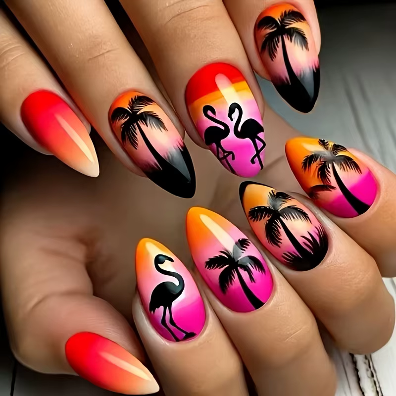 Faux ongles moyens pour femmes et filles