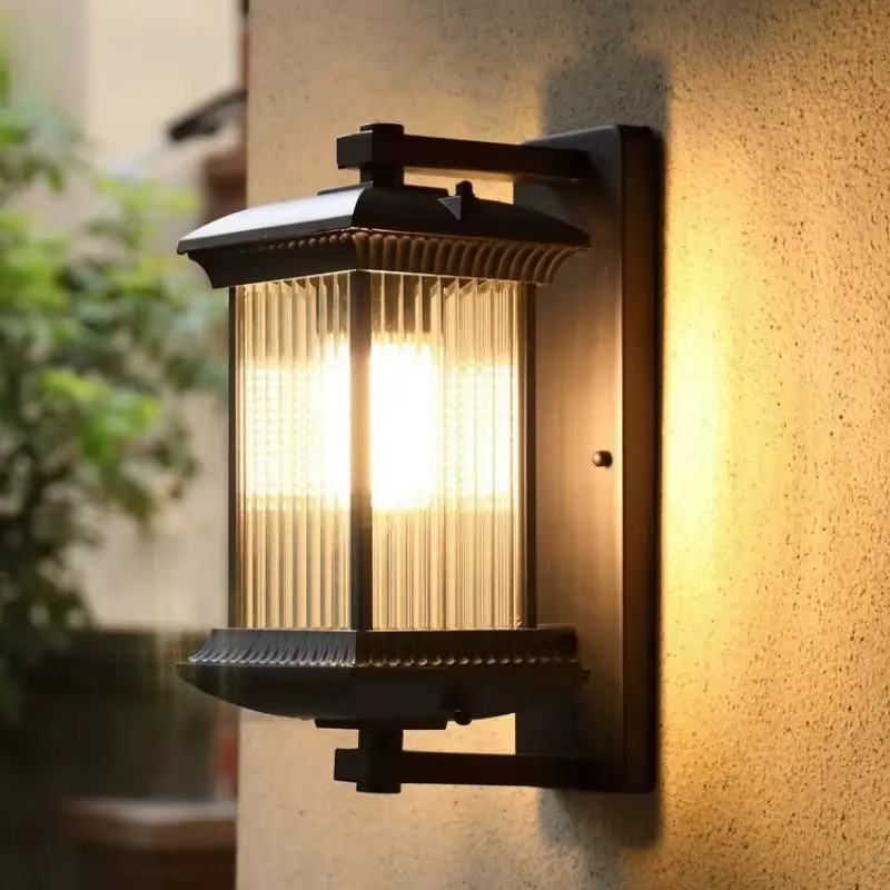 Applique murale moderne de style chinois pour villa, idéale pour couloir extérieur, jardin, cour, balcon