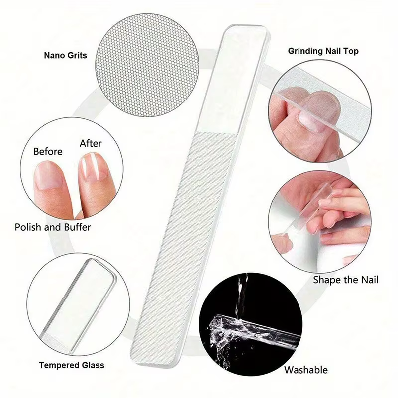 Limes à ongles en verre Nano