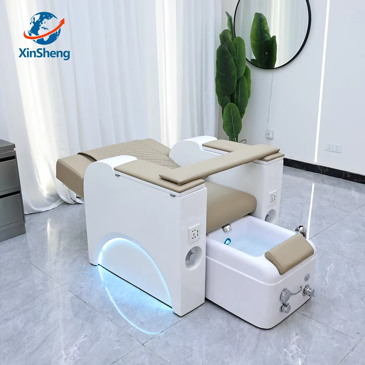 Fauteuil de pédicure électrique, canapé de salon de manucure avec massage dorsal automatique, canapé de manucure inclinable à levage, personnalisation