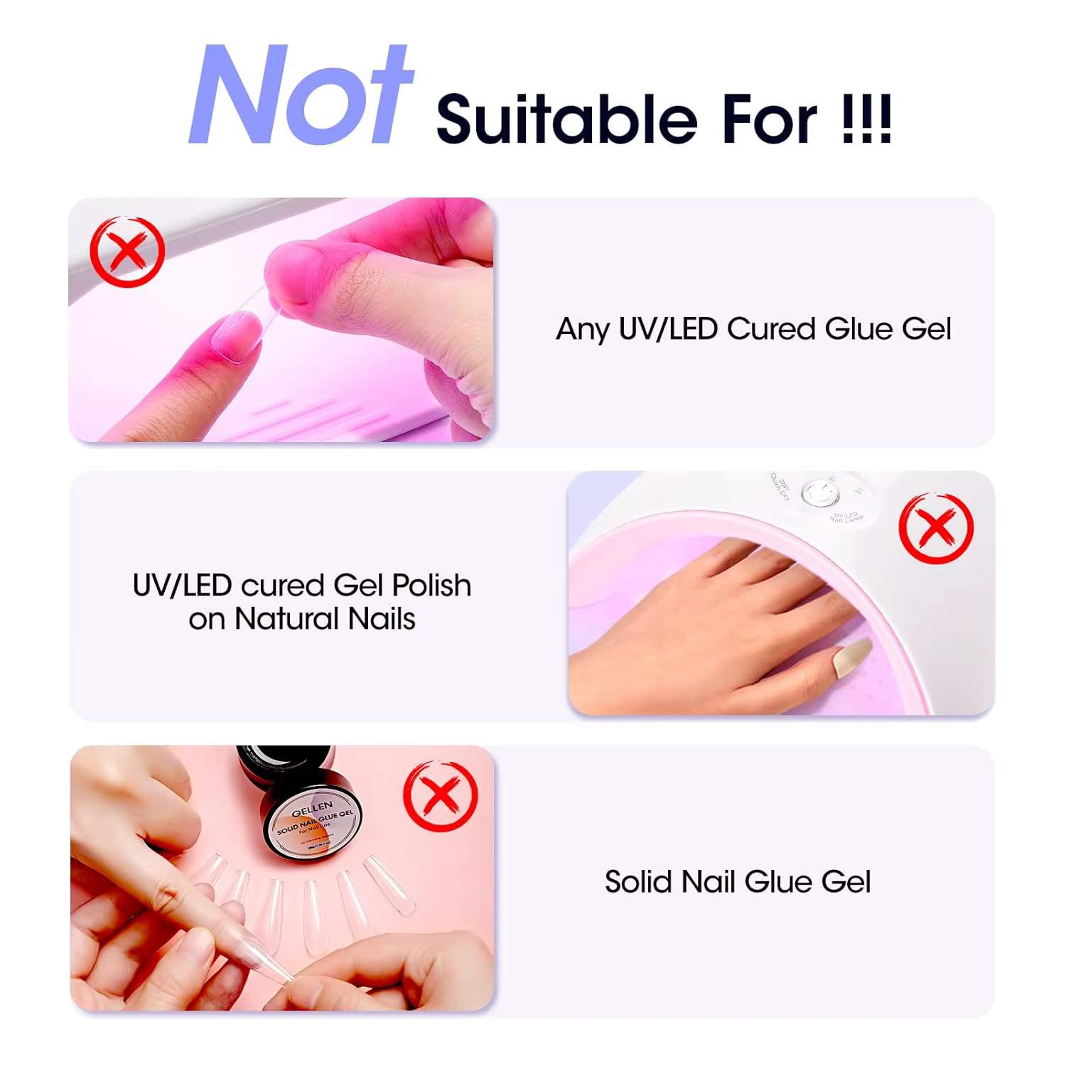 GELLEN 50ml Dissolvant de colle à ongles sans acétone