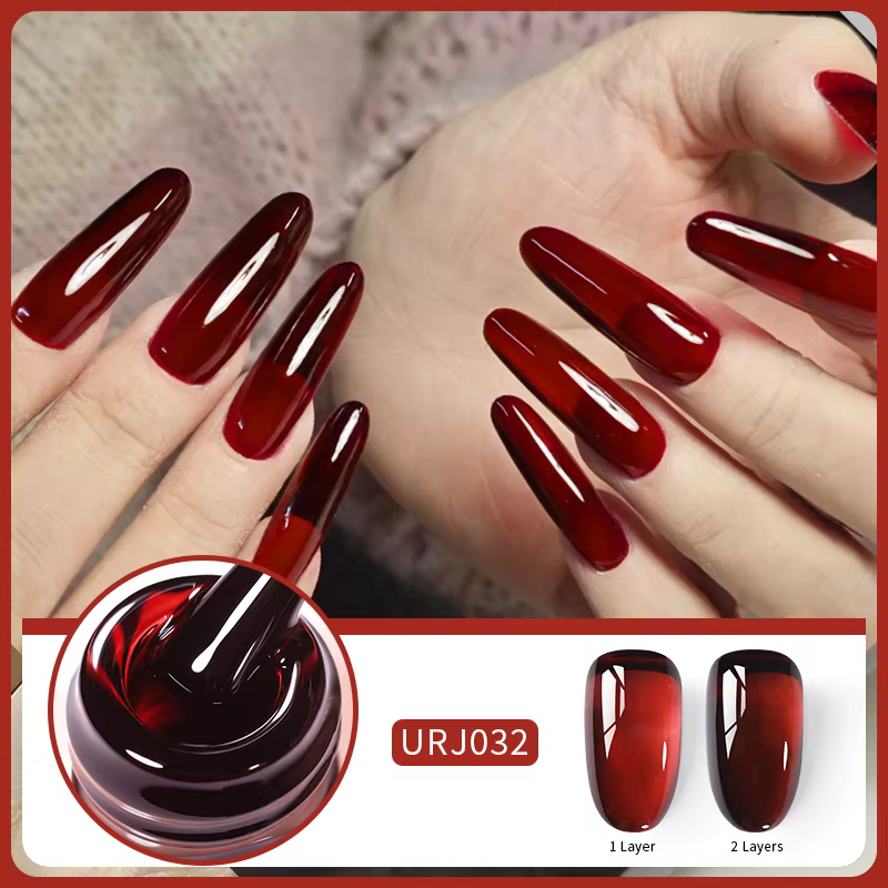 UR SUGAR 15ml vernis à ongles Gel gelée rouge sang couleur translucide cristal nu Gel