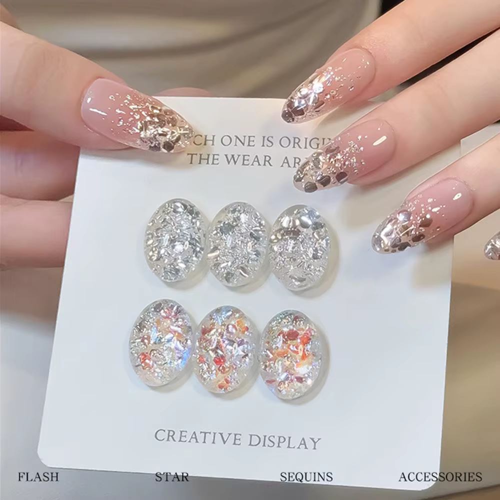 1/2 boîtes de paillettes 3D éblouissantes pour ongles