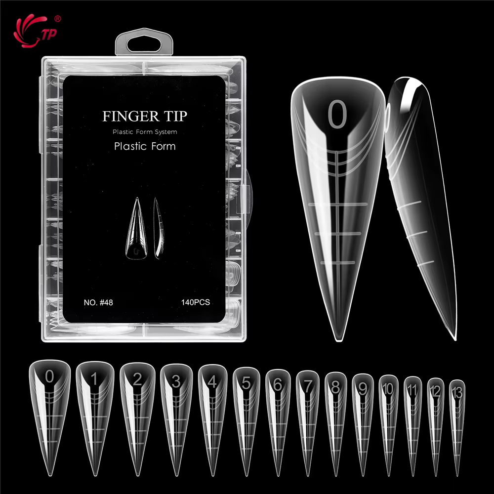 TP 70 pièces/140 pièces ongles clairs double forme couverture complète système d'extension d'ongle construction rapide