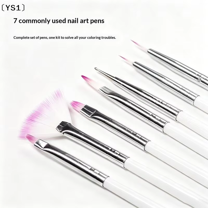 〔YS1〕Ensemble de 7 pinceaux pour nail art
