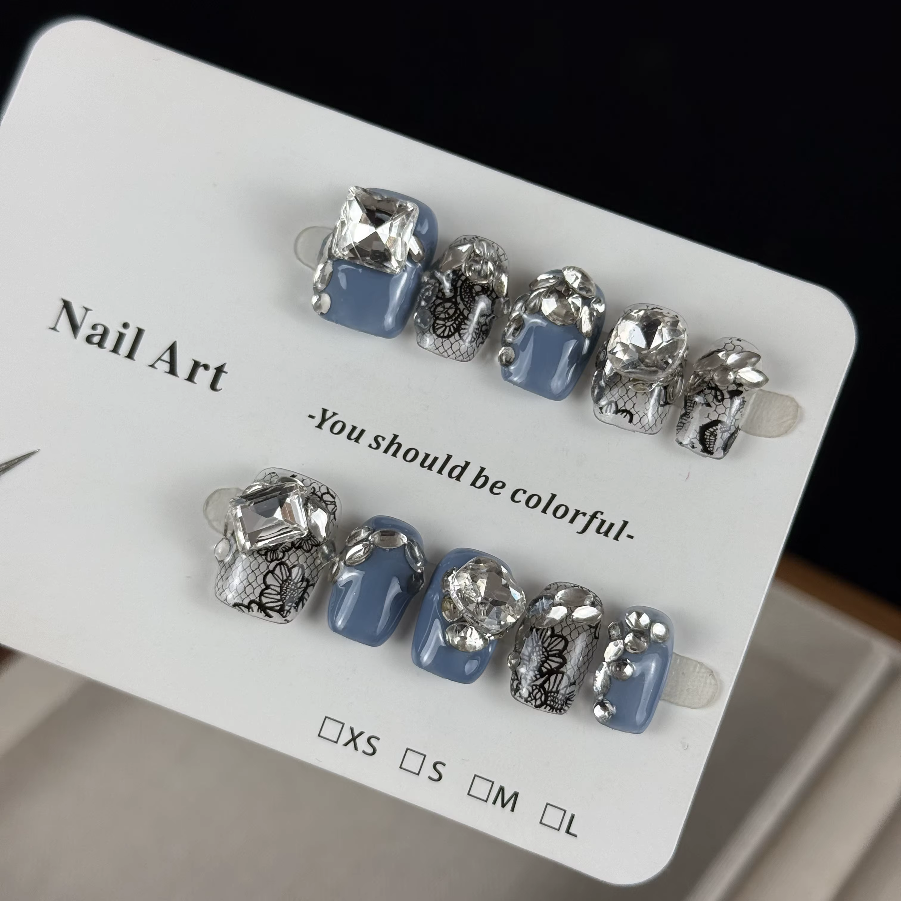 10 pièces de faux ongles faits à la main