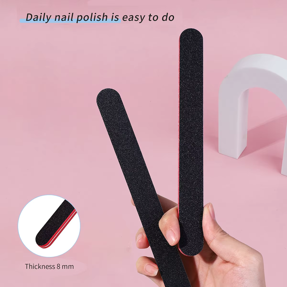 2/4/6 pièces bande de frottement pour nail art double face polissage durable