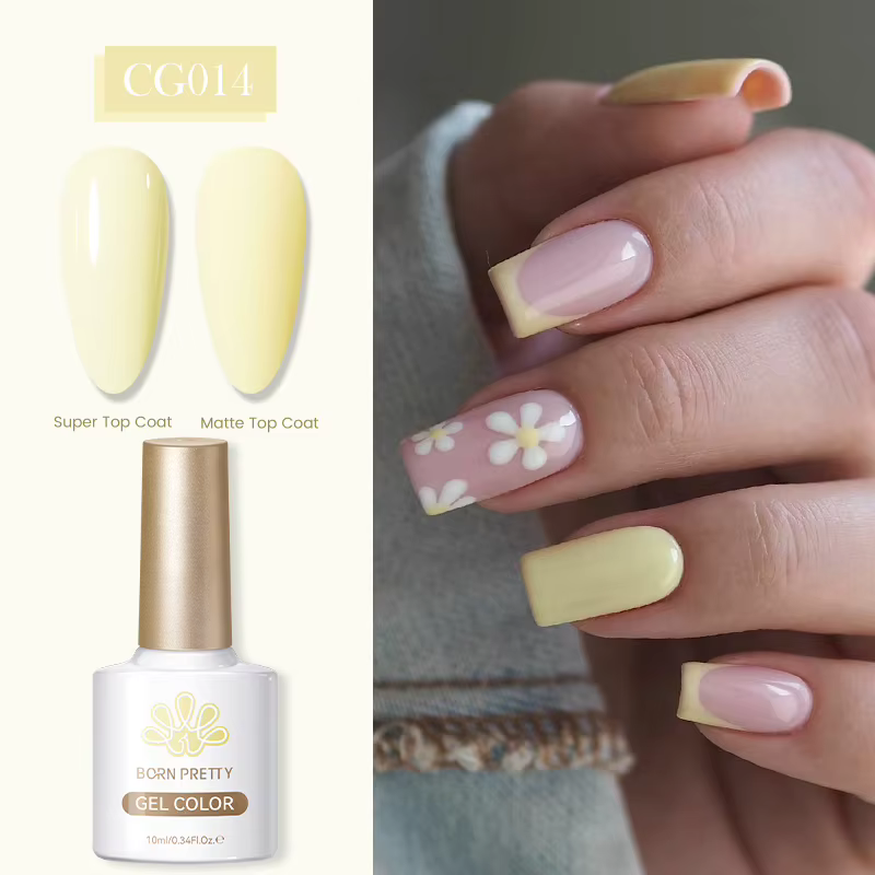 BORN PRETTY 10ml Gel Polish Crème Jaune Longue Durée Style Français