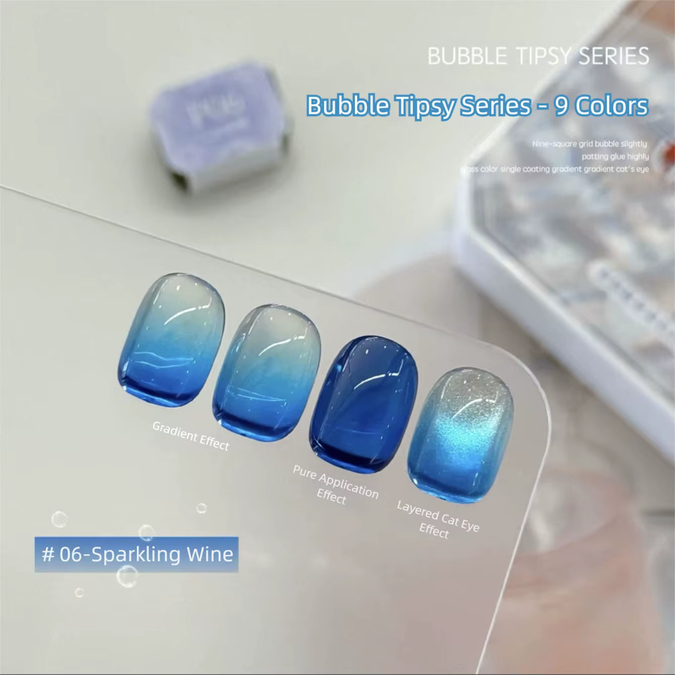 Vernis à ongles gel effet verre pétillant
