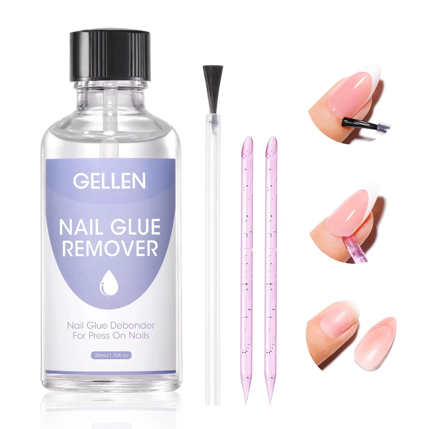 GELLEN 50ml Dissolvant de colle à ongles sans acétone