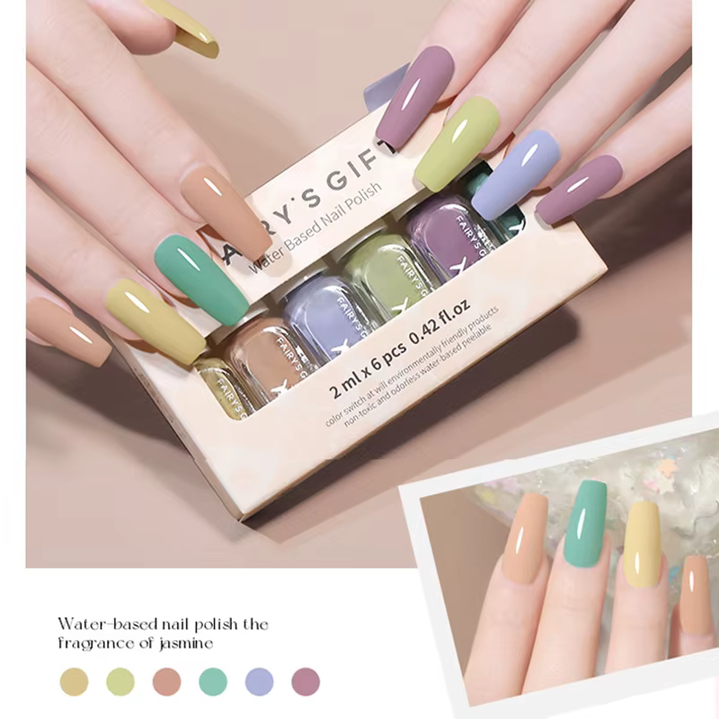 Ensemble de 6 bouteilles de vernis à ongles coloré