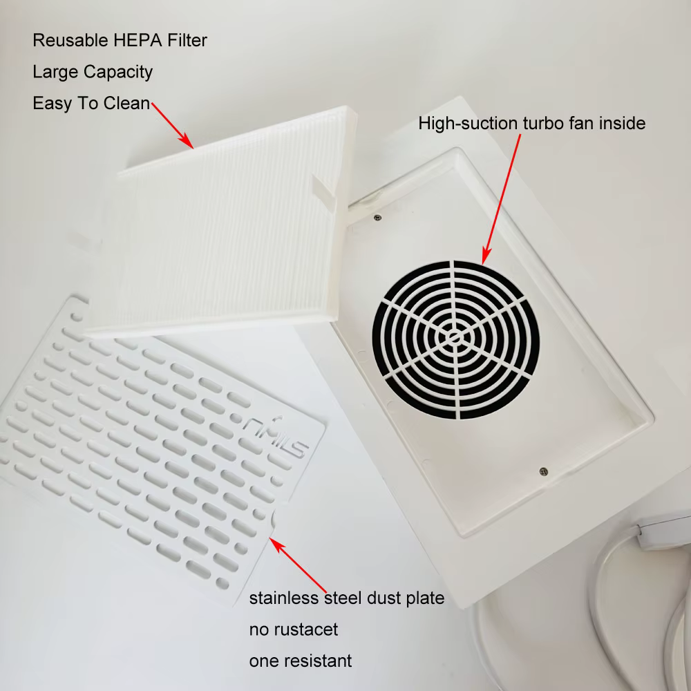 Fournitures de manucure, aspirateur de bureau de table puissant, absorbeur de poussière pour ongles, aspirateur, machine à ventilateur