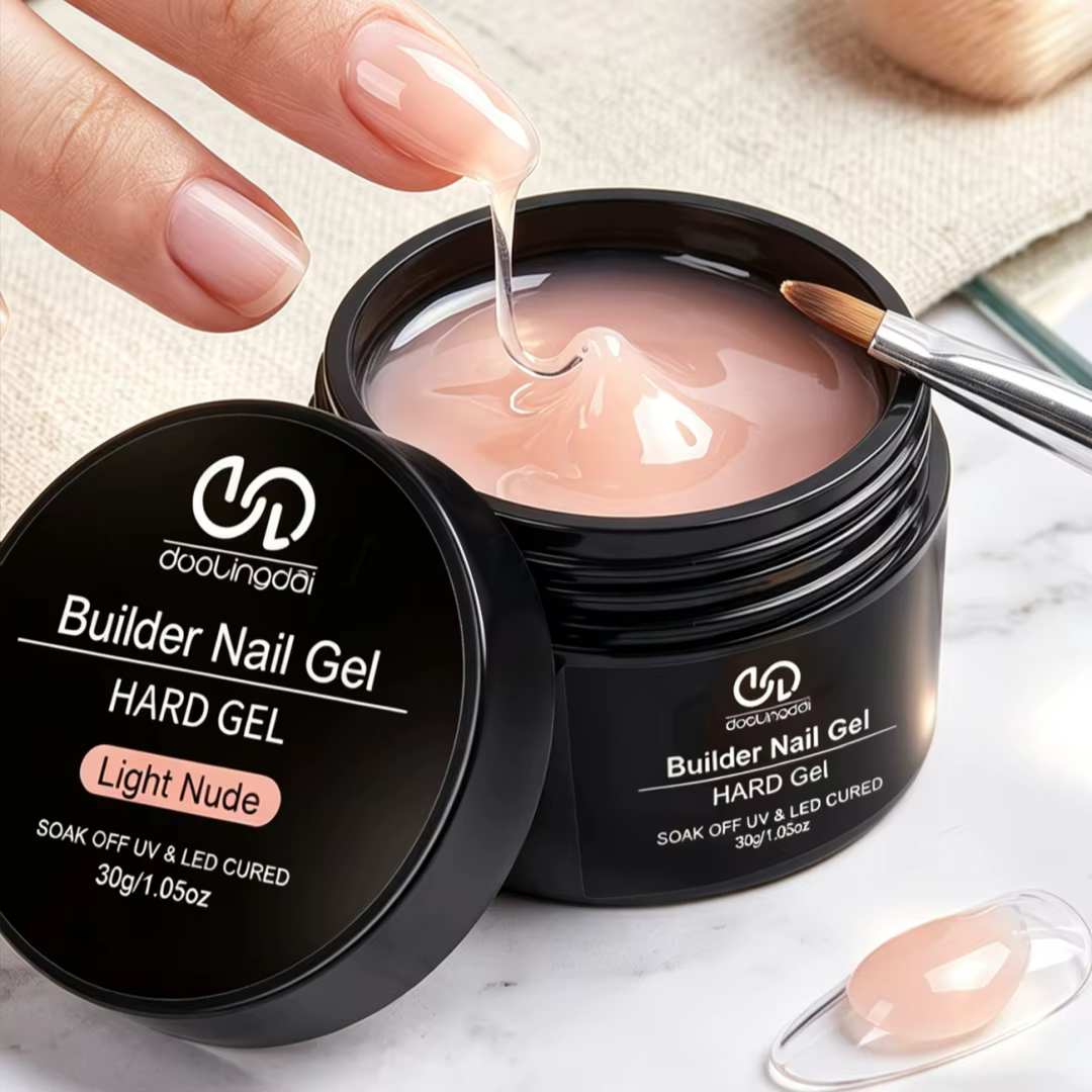 Gel Constructeur Jelly Blanc Nude Rose Haute Dureté pour Extension d'Ongles