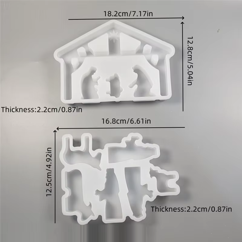 VELIF-la scène de naissance de jésus, moule DIY, décoration de noël, ameublement de maison